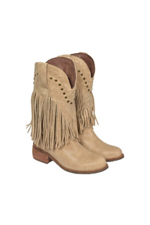 Bota Tejana Tachas Flecos